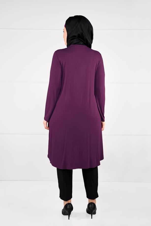 Vêtements hijab FUCHSIA TUNIQUE À PORTEFEUILLE 2620 - TRENDTESETTÜR