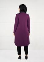 Tesettür giyim FUŞYA DESENLİ ANVELOP TUNİK 2620