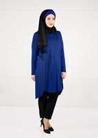 Tesettür giyim LACİVERT DESENLİ ANVELOP TUNİK 2620