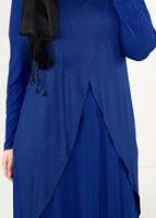 Tesettür giyim LACİVERT DESENLİ ANVELOP TUNİK 2620