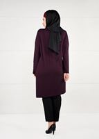 Tesettür giyim BORDO ŞERİT DETAYLI TUNİK 2626