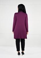 Tesettür giyim MOR ŞİFON PİLİSE DETAYLI ÖRME TUNİK 2627
