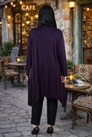 Vêtements hijab POURPRE VESTE DÉTAILLÉE EN RÉSILLE T 2629