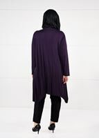 Vêtements hijab POURPRE VESTE TRICOT EN RÉSILLE 2629