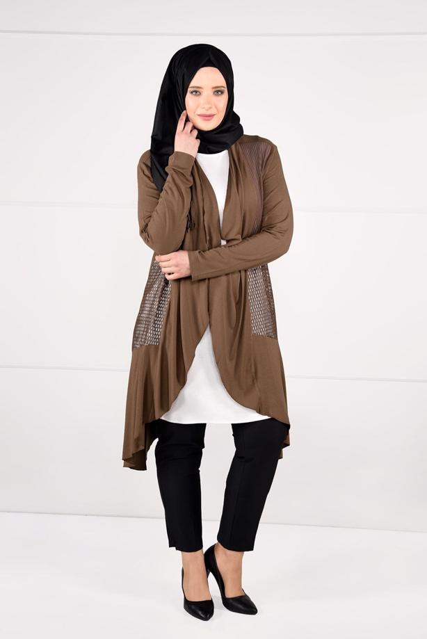 Vêtements hijab TABA VESTE TRICOT EN RÉSILLE 2629 - TRENDTESETTÜR