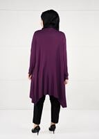 Vêtements hijab POURPRE VESTE TRICOT EN RÉSILLE 2629