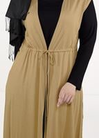 Tesettür giyim TURUNCU BELDEN BAĞCIKLI 2Lİ TUNİK 2632 