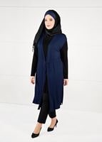 Vêtements hijab BLEU MARINE TUNIQUE À TAILLE-NOUÉE 2632