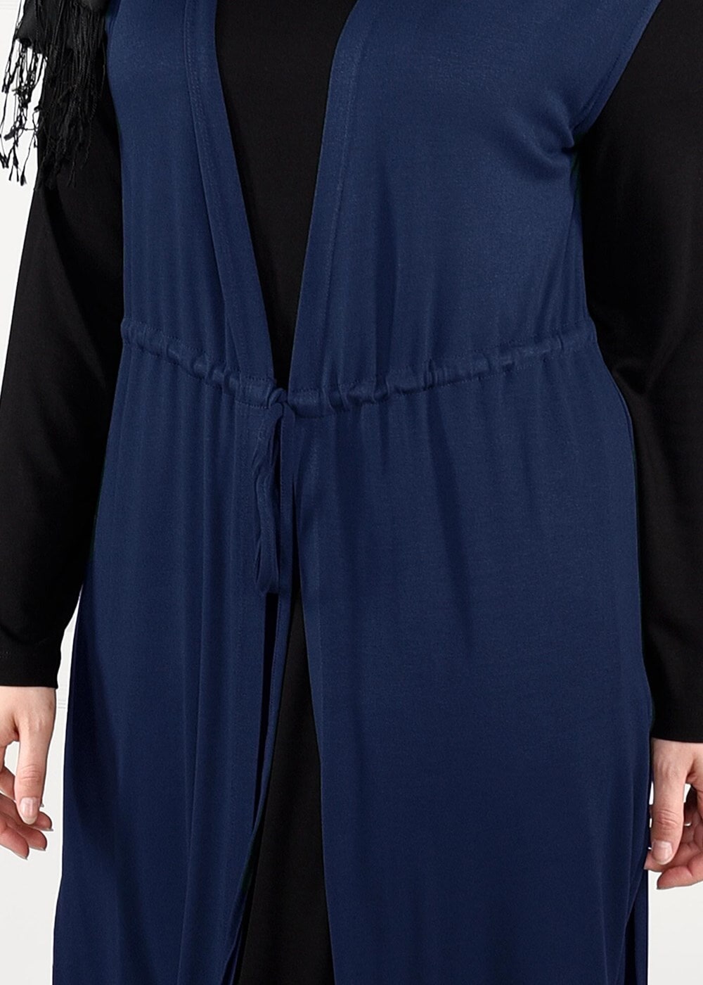 Vêtements hijab BLEU MARINE TUNIQUE À TAILLE-NOUÉE 2632