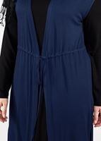 Vêtements hijab BLEU MARINE TUNIQUE À TAILLE-NOUÉE 2632