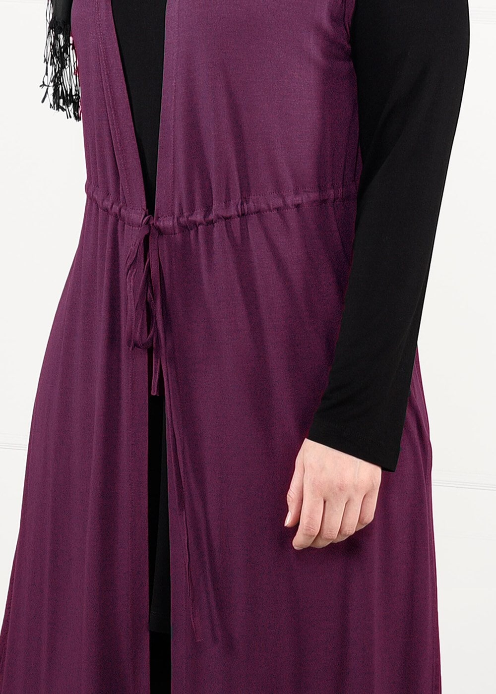 Vêtements hijab POURPRE TUNIQUE À TAILLE-NOUÉE 2632