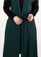 Vêtements hijab VERT TUNIQUE À TAILLE-NOUÉE 2632