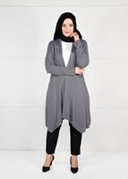 Vêtements hijab GRIS TUNIQUE EN RÉSILLE 2636 