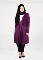 Vêtements hijab POURPRE TUNIQUE EN RÉSILLE 2636 