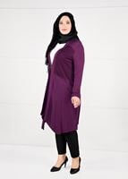 Vêtements hijab POURPRE TUNIQUE EN RÉSILLE 2636 