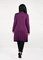 Vêtements hijab POURPRE TUNIQUE EN RÉSILLE 2636 