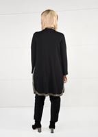 Tesettür giyim SİYAH YANLARI ŞERİTLİ PENYE TUNİK 2638