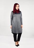 Vêtements hijab GRIS TUNIQUE À IMPRIMÉE 2639 