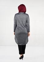 Vêtements hijab GRIS TUNIQUE À IMPRIMÉE 2639 