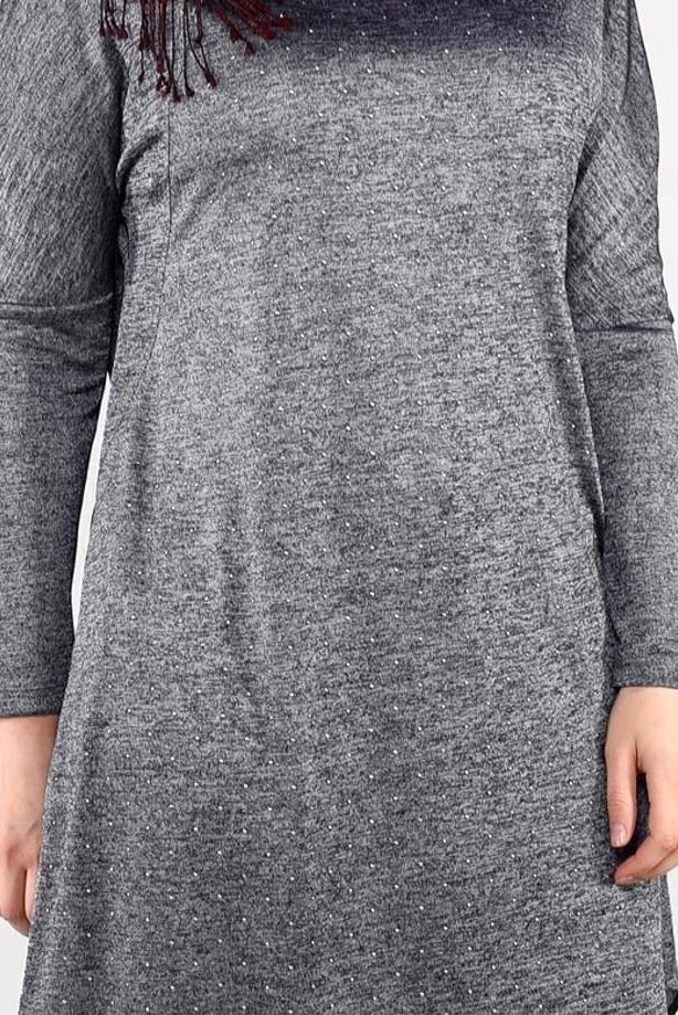 Vêtements hijab GRIS TUNIQUE À IMPRIMÉE 2639  - TRENDTESETTÜR