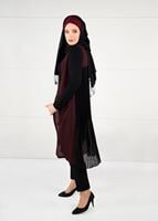 Tesettür giyim KAHVE DANTEL 2Lİ TUNİK TAKIM 2640 