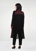 Tesettür giyim KAHVE DANTEL 2Lİ TUNİK TAKIM 2640 