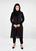 Tesettür giyim MÜRDÜM DANTEL 2Lİ TUNİK TAKIM 2640 