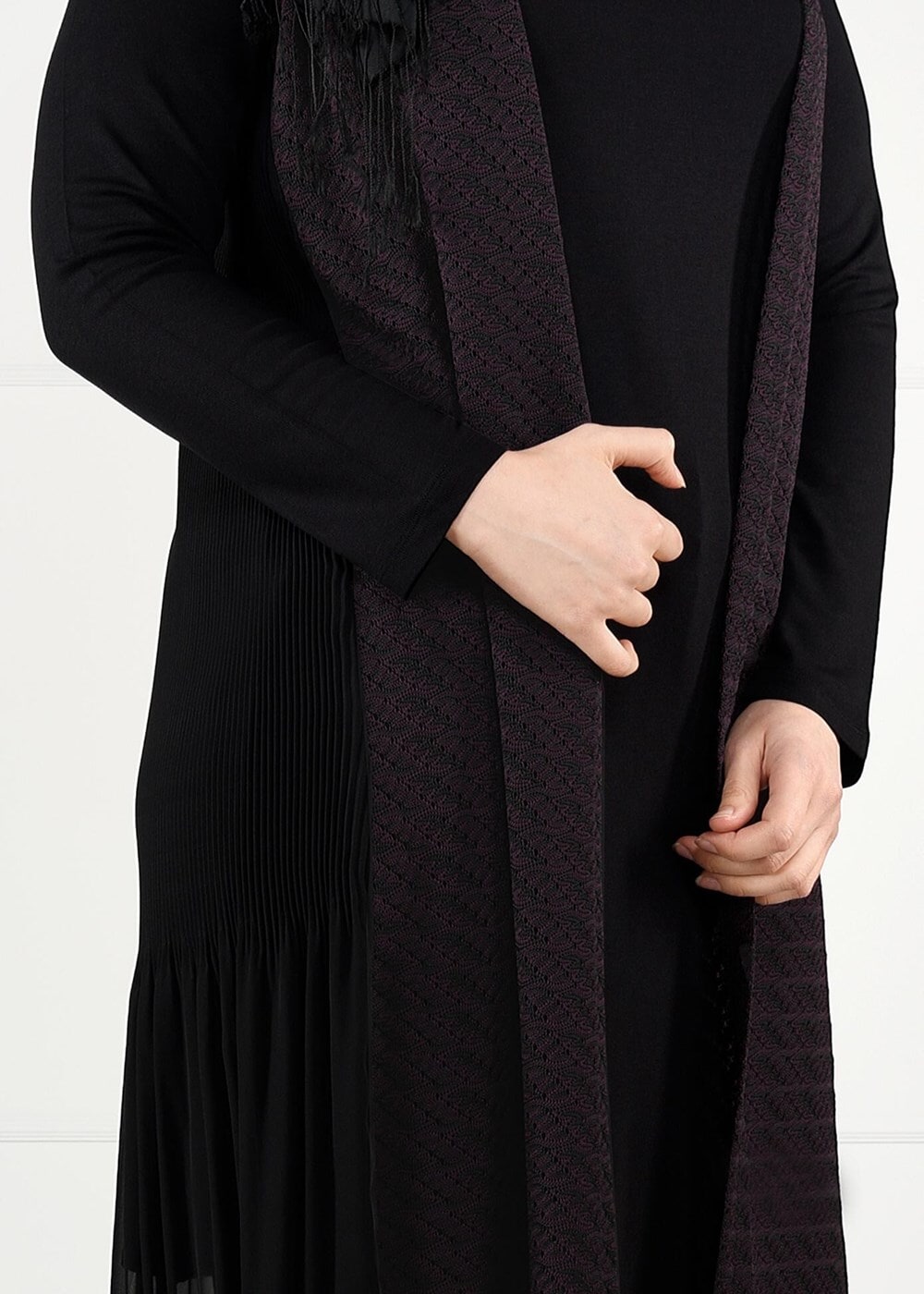 Tesettür giyim MÜRDÜM DANTEL 2Lİ TUNİK TAKIM 2640 