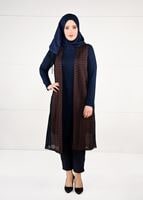 Vêtements hijab TABA TUNIQUE & VESTE EN DENTELLE 2640