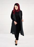 Tesettür giyim GRİ DANTEL 2Lİ TUNİK TAKIM 2640 