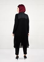 Tesettür giyim GRİ DANTEL 2Lİ TUNİK TAKIM 2640 