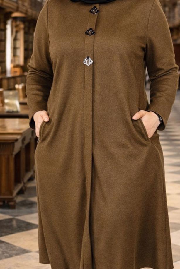 Vêtements hijab ORANGE TUNIQUE AVEC BROCHE 2650  - TRENDTESETTÜR