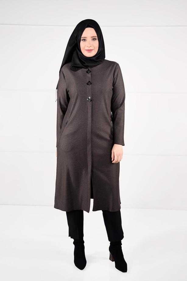 Vêtements hijab VISON TUNIQUE AVEC BROCHE 2650  - TRENDTESETTÜR