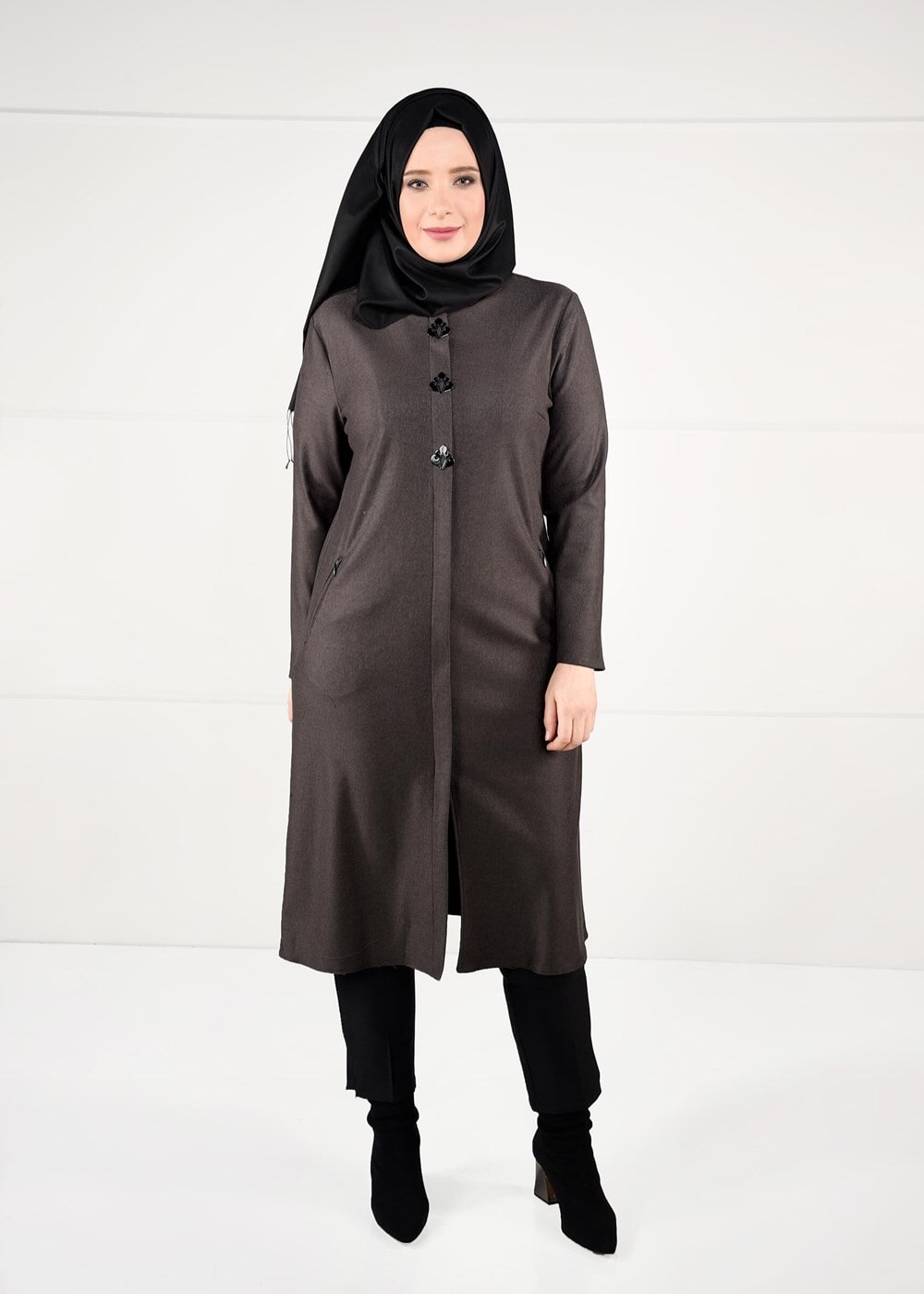 Vêtements hijab VISON TUNIQUE AVEC BROCHE 2650 