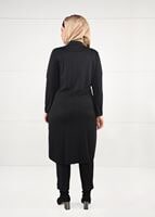 Tesettür giyim SİYAH HAKİM YAKA FERMUARLI ÖRME TUNİK 2651 