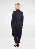 Tesettür giyim LACİVERT HAKİM YAKA FERMUARLI ÖRME TUNİK 2651 