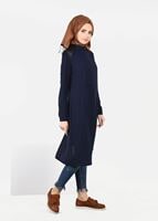 Tesettür giyim LACİVERT ASİMETRİK KESİM FERMUARLI TUNİK 4741