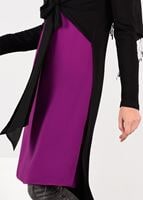 Tesettür giyim MOR ÖNDEN BAĞLAMALI 2Lİ KREP TUNİK 4778