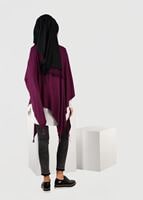 Tesettür giyim MOR ASİMETRİK KESİM YARASA KOL TUNİK 4841 