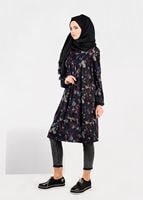 Tesettür giyim LACİVERT DESENLİ TUNİK 4865