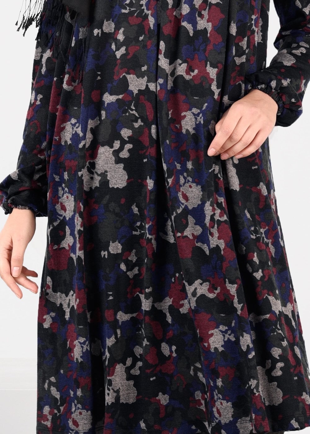 Tesettür giyim LACİVERT DESENLİ TUNİK 4865