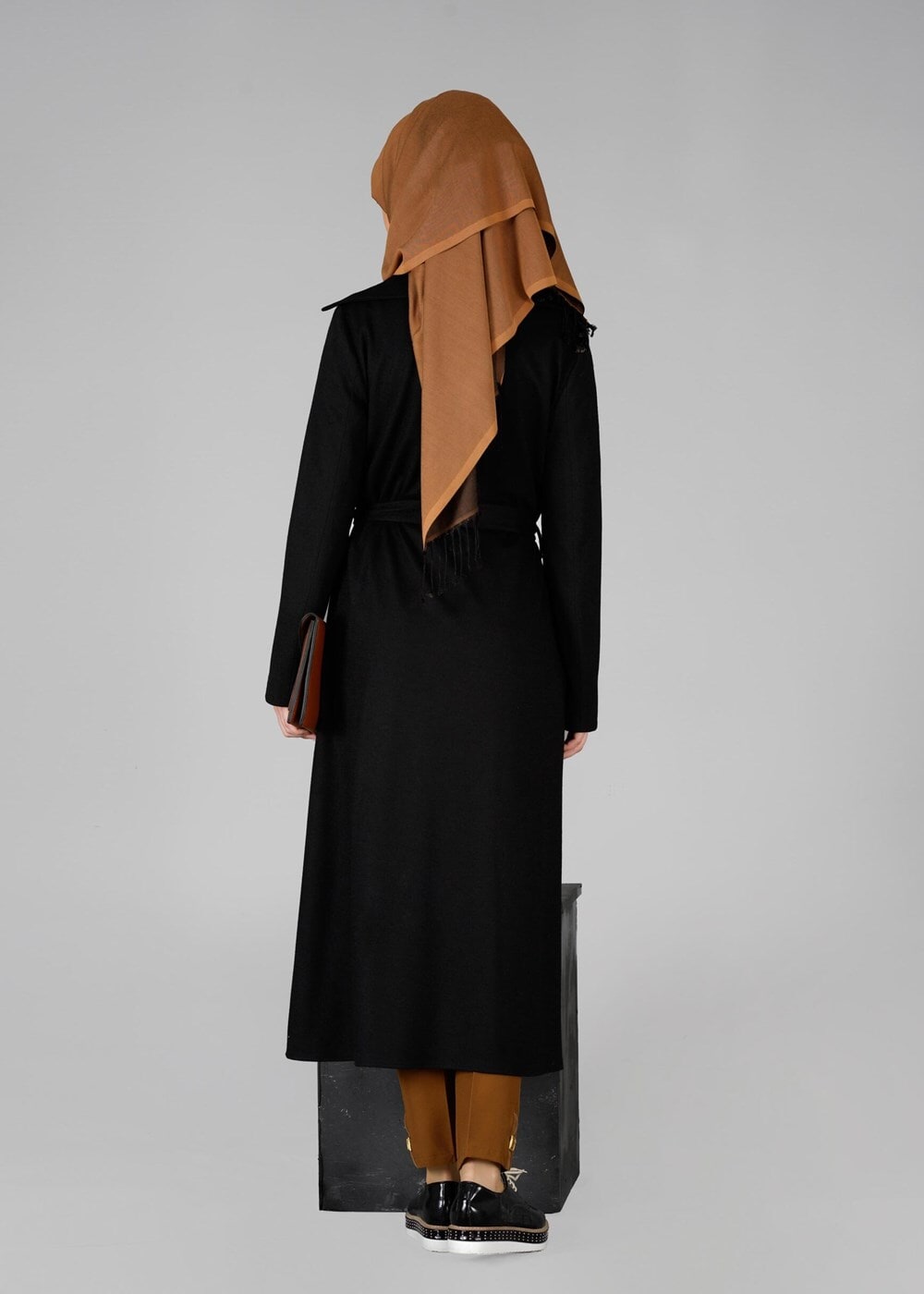 Tesettür giyim SİYAH DÜĞMELİ KRUVAZE CEKET 4876 