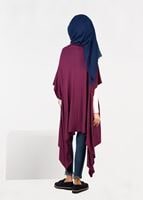 Tesettür giyim MOR ASİMETRİK KESİM SALAŞ TUNİK 4886 