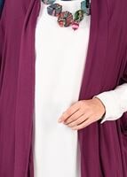 Tesettür giyim MOR ASİMETRİK KESİM SALAŞ TUNİK 4886 