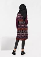 Tesettür giyim KAHVE DESENLİ SALAŞ TUNİK 4917 