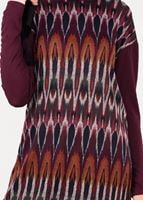 Tesettür giyim KAHVE DESENLİ SALAŞ TUNİK 4917 