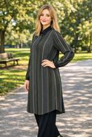 Vêtements hijab KAKI TUNIQUE RAYÉE T 4923