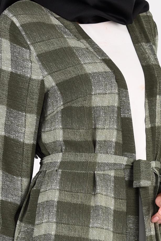 Vêtements hijab  CHECK TUNIC WITH SLITS 4928  - TRENDTESETTÜR