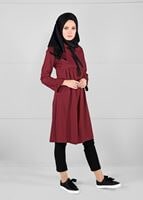 Vêtements hijab ROUGE BORDEAUX TUNIQUE À VERROTERIES 5351