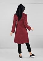Vêtements hijab ROUGE BORDEAUX TUNIQUE À VERROTERIES 5351